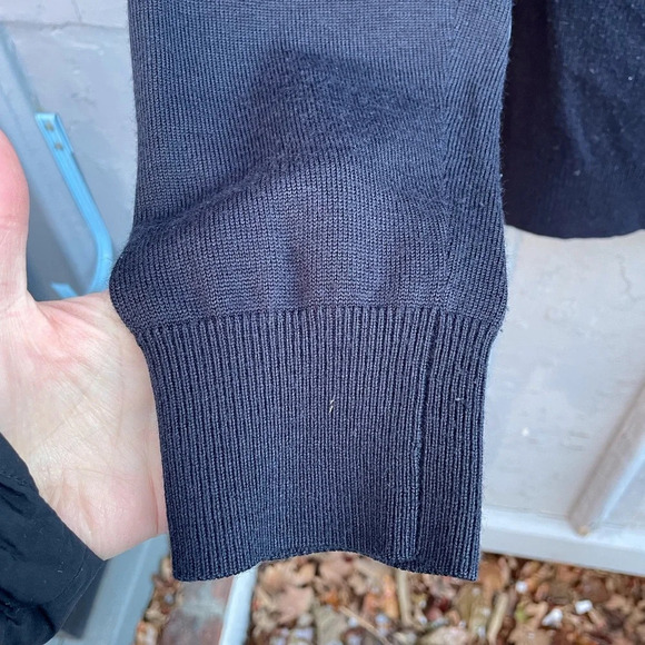 John Varvatos LUXE Navy Wool Hoodie Sweater, size XXL - Picture 3 of 8